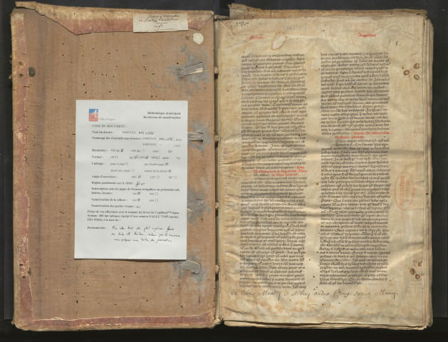 Jean Le Moine. « In Dei nomine, amen. Secundum Philosophum scire est semper causam cognoscere... Explicit apparatus Sexti libri Decretalium, a domino Johanne Monacho compositus, et cetera. Finito libro, scriptor ad Deum est. Qui scripsit carmen, sit benedictus, amen, amen, amen, amen »