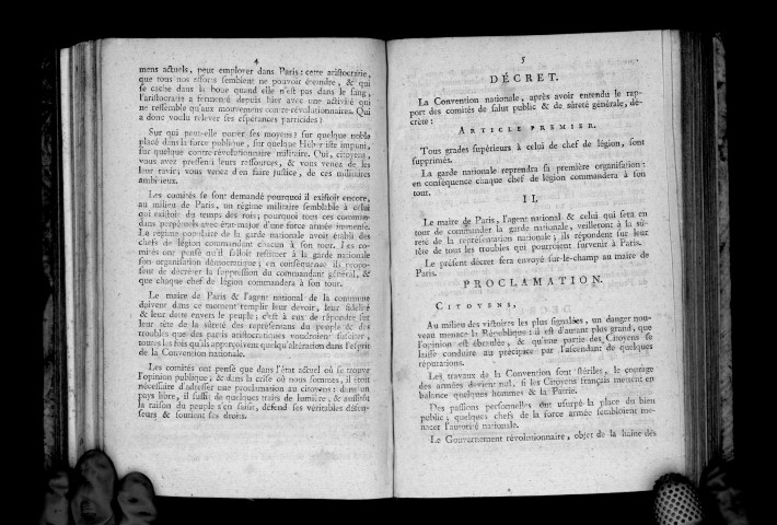 Rapport à la Convention par Barère sur la conspiration de Robespierre, Couthon, Saint-Just, etc. 9 thermidor an II
