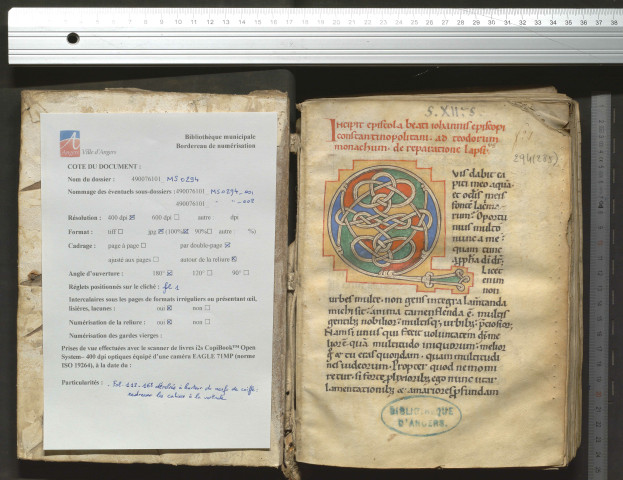 « Incipit epistola beati Johannis, episcopi Constantinopolitani, ad Teodorum monachum, de reparatione lapsi. Quis dabit capiti meo aquam... »