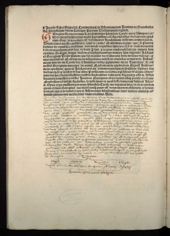Textus de sphera Joannis de Sacrobosco, cum additione (quantum necessarium est) adjecta : novo commentario Jacobi Fabri Stapulensis nuper edito ad utilitatem studentium philosophice Parisiens. academiae illustratus. Cum compositione anuli astronomici Boni [Boneti] Latensis. Et geometria Euclidis Megarensis
