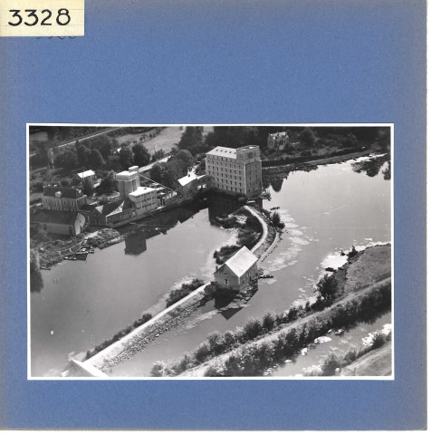 Morannes : Grands moulins (vue aérienne)