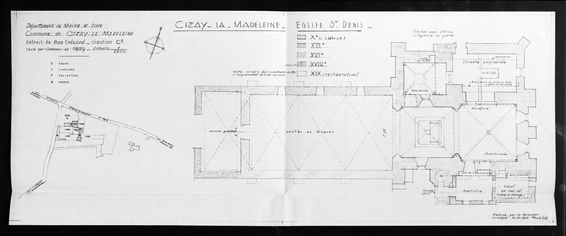 [Photographies des monuments du] Diocèse d'Angers : Cizay-la-Madeleine - Crosmières