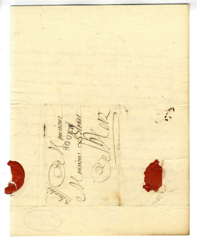 Correspondance du chevalier Thomas de Joyeuse [à M. Blouet]