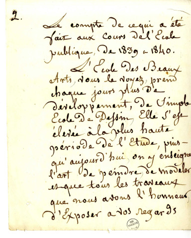 Discours de Jean-Michel Mercier, de Versailles, peintre d'histoire, aux distributions des prix de l'Ecole de dessin d'Angers dont il était directeur