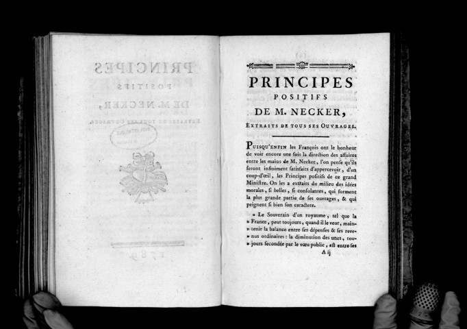 Principes positifs de M. Necker, extraits de tous les ouvrages
