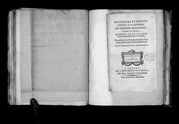 L'administration municipale du canton de Brain-sur-Allonne, à ses concitoyens... Fait {et} arrêté... le 26 fructidor l'an cinquième de la République...