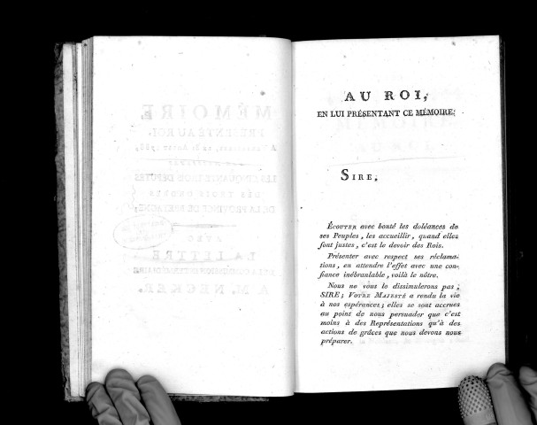 Mémoire présenté au roi à Versailles, le 31 août 1788 ; par messieurs les cinquante-trois députés des trois ordres de la province de Bretagne ; avec la lettre de la commission intermédiaire à M. Necker.