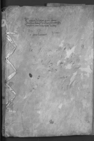 "Compte de Jehan Périer, commis pour faire la mise de la reparacion des foussez d'Angiers, pour l'année M IIIIc LXXVIII"