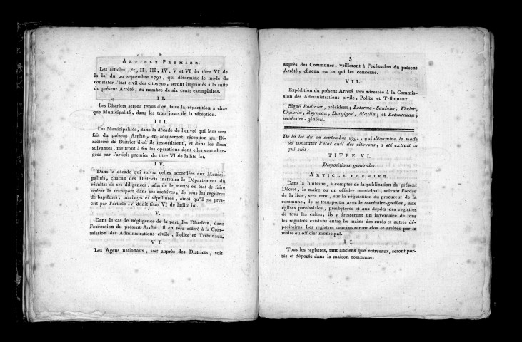 Arrêté du département de Maine-et-Loire. Séance publique du 8 thermidor, an II