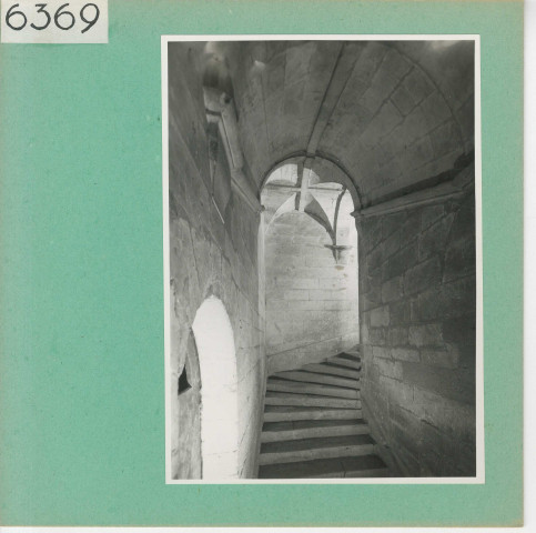 Brissac : Château, détails des escaliers