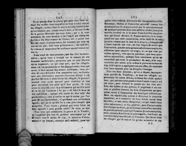 Encore la Vendée. Première lettre au général Hoche, par Jean-Antoine Vial