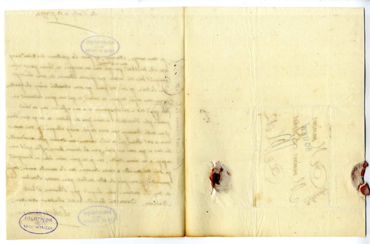 Correspondance du chevalier Thomas de Joyeuse [à M. Blouet]