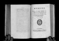 Mémoire lu par le premier ministre des finances à l'Assemblée nationale le 14 novembre 1789