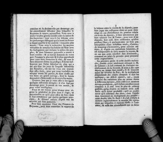 Lettre à M. de Brienne, archevêque de Toulouse, chef du Conseil des finances