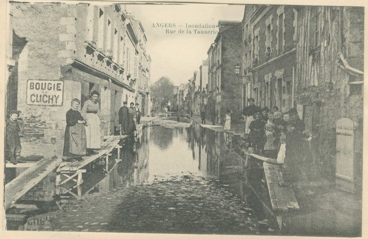 Angers. Inondations 1910. Rue de la Tannerie
