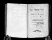 Mes prophéties sur les Etats-Généraux de 1789