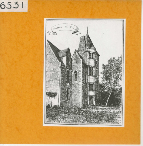 Champtocé-sur-Loire : Château du Pin (Atlas Célestin Port, planche 73, gravure)