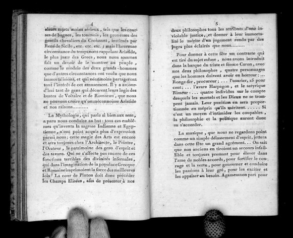 Le triomphe de la philosophie, ou la réception de Voltaire et de Jean-Jacques Rousseau aux Champs-Elysées, (par Joachim Proust)