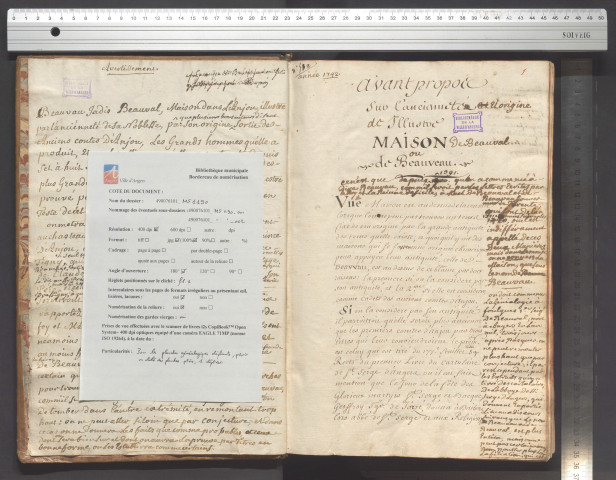 Histoire généalogique de la maison de Beauvau et de ses alliances / par un continuateur de Jacques Chevillard, sans doute Anne-Louis de Beauvau, marquis de Tigny