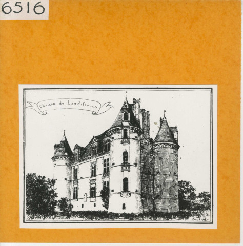 Bocé : Château de Landifer (Atlas Célestin Port, planche 58, gravure)