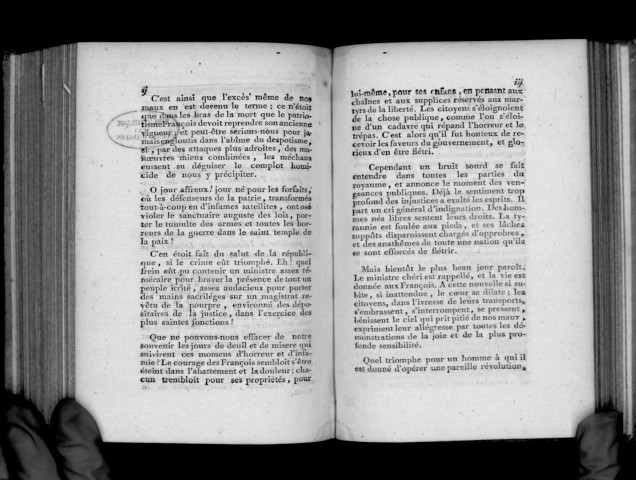 Discours prononcé par M. Milscent, lieutenant particulier du Présidial d'Angers, le 18 mars 1789, pour procéder à l'élection des députés aux Etats-Généraux du royaume