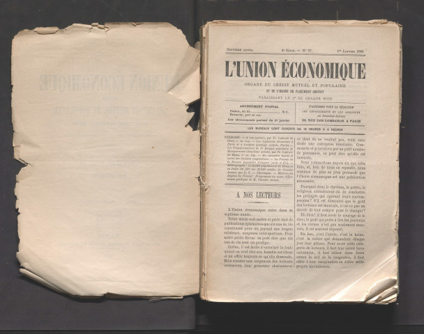 L'Union économique. 1886-1888