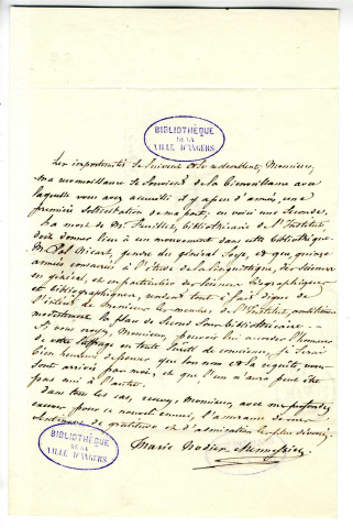 Correspondance de Marie Nodier-Mennessier avec Pierre-Jean David d'Angers