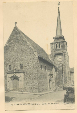 73. Savennières (M-et-L). Eglise du Xe siècle