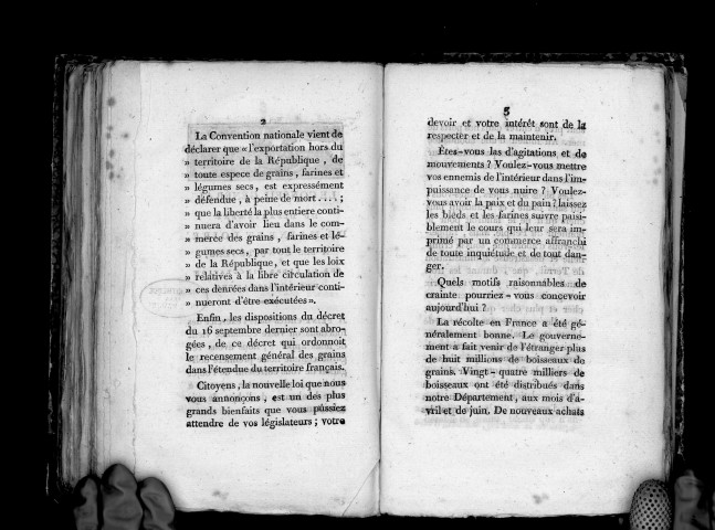 Le conseil général du département de Maine-et-Loire à ses concitoyens, sur la libre circulation des subsistances