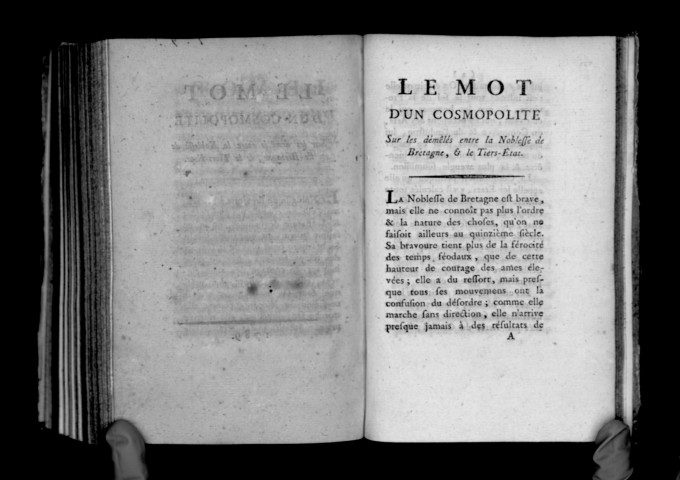 Le mot d'un cosmopolite