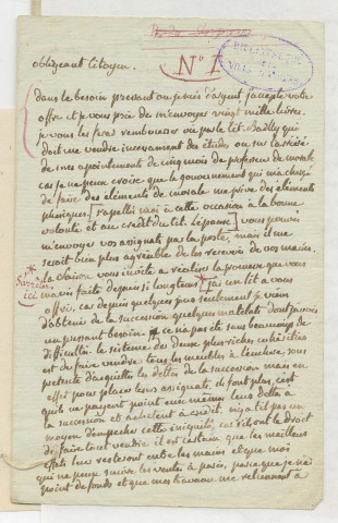 Correspondance de Bernardin de Saint-Pierre [à Lakanal]