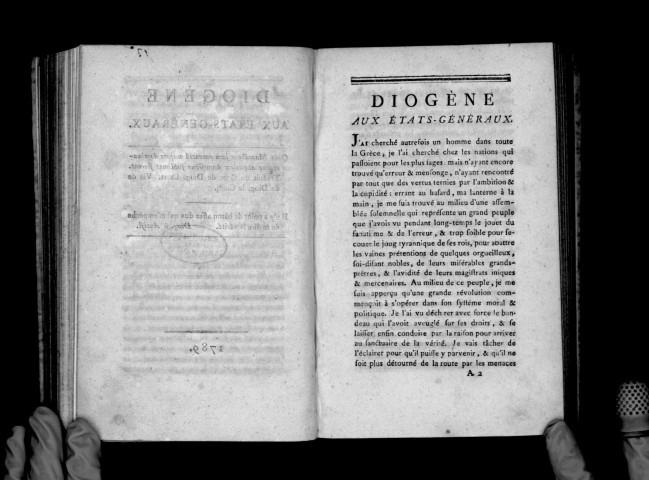 Diogène aux Etats-Généraux