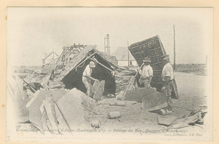 102. Débitage des blocs, quernure et répartonnage