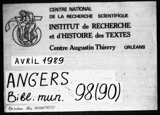 Recueil de séquences notées pour les principales fêtes de l'année