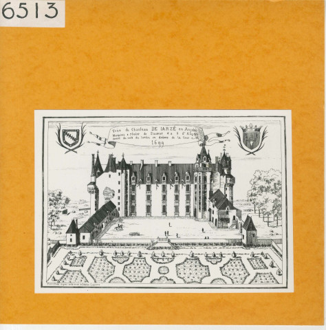 Jarzé : Château (Atlas Célestin Port, planche 55, gravure)