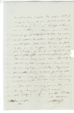 Correspondance de Alexandros Rizo-Rangabé adressée à Pierre-Jean David d'Angers