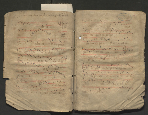 Fragment d'hymnes, proses et antiennes à la Sainte-Vierge (XIVe siècle)