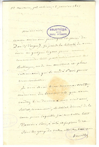 Correspondance d'Emile Péan [à Gubler]