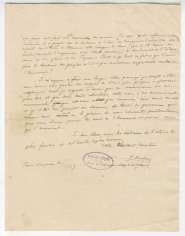 Correspondance de Joaquin Acosta, capitaine d'artillerie, avec Pierre-Jean David d'Angers