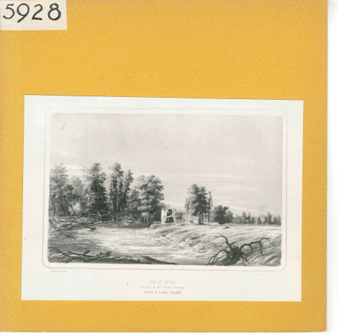Les Ponts-de-Cé : Inondations (Levée de Belle-Poule, Juin 1856)
