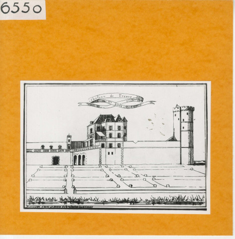Chênehutte-Trèves-Cunault : Château de Trèves (Atlas Célestin Port, planche 92, gravure)