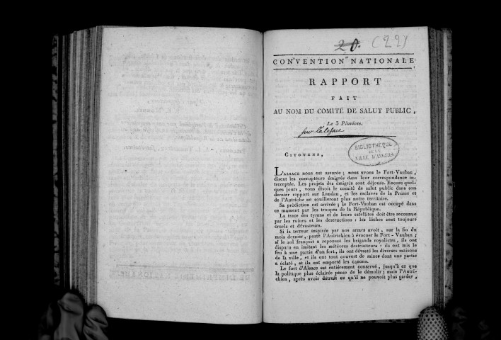 Rapport au Comité de salut public (sur l'Alsace) le 3 pluviôse