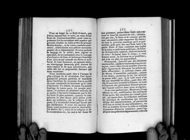 L'Ami de la paix et de la liberté civile et religieuse, aux administrateurs du département de Mayenne et Loire