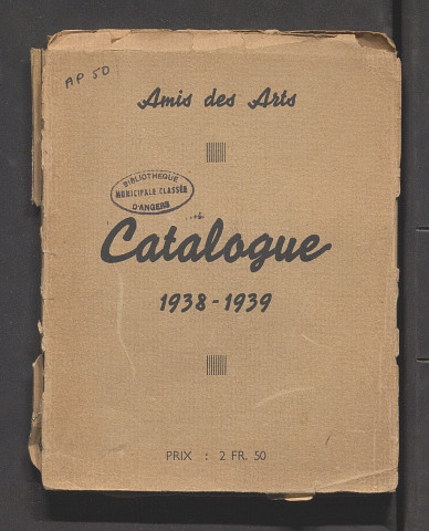 Catalogue de la 43e exposition des Amis des arts d'Angers, 1938-1939