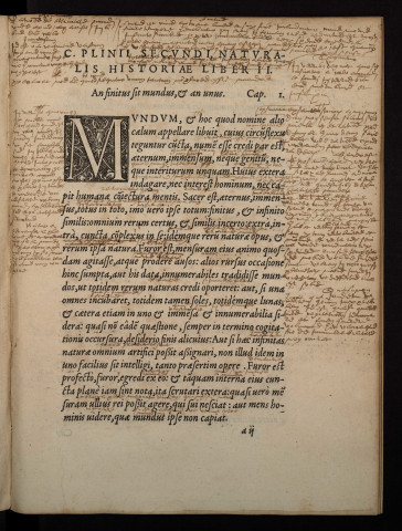 C. Plinii Secundi historiae naturalis liber secundus