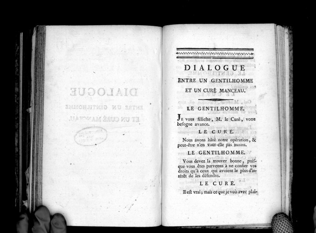 Dialogue entre un gentilhomme et un curé manceau