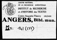 Office des morts noté, copié par Jean Osou, chapelain de la cathédrale d'Angers