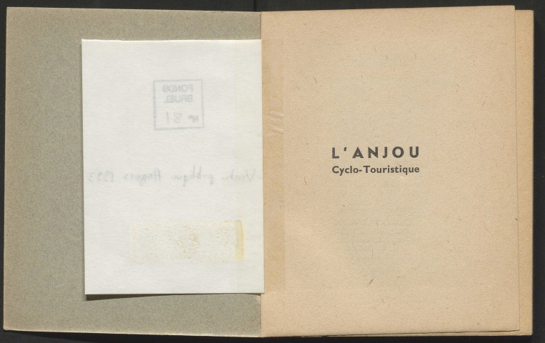 L'Anjou cyclo-touristique: 50 itinéraires et schémas