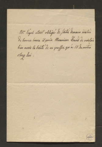 Correspondance passive de Pierre-Jean David d'Angers provenant de la collection d'André Bruel. Dossier 10, Lettres autographes de Carl Christian Vogel von Vogelstein à David d'Angers