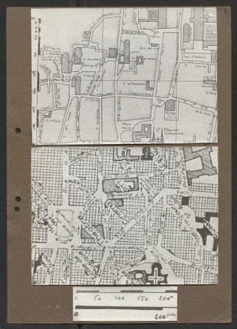 [Photographies des monuments du] Diocèse d'Angers : Fouilles de la Place du Ralliement XIXe siècle et 1971